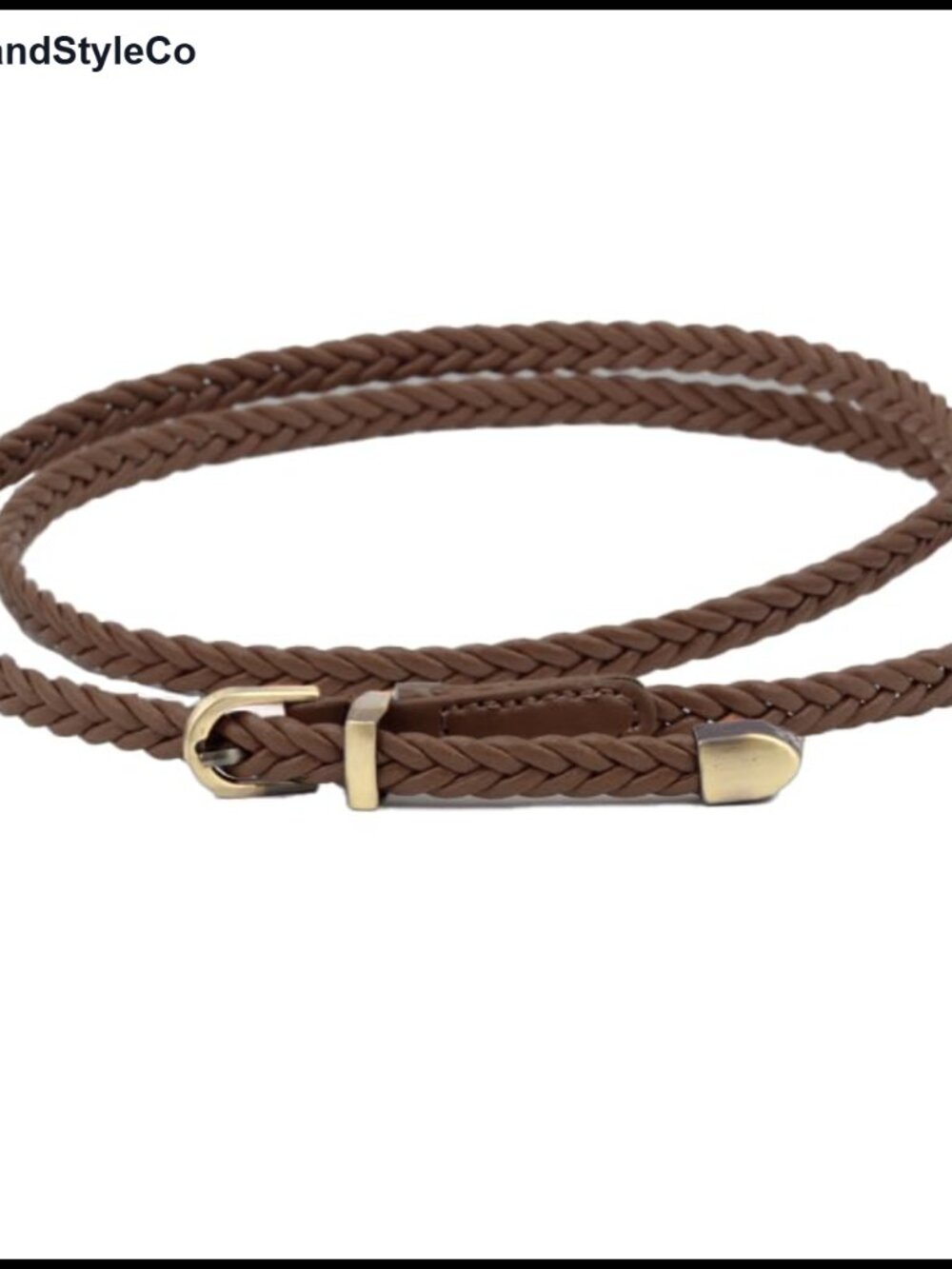 Skinny Braided Leather Belt Thin Woven Waist Belt for Jeans Pants Dresses
